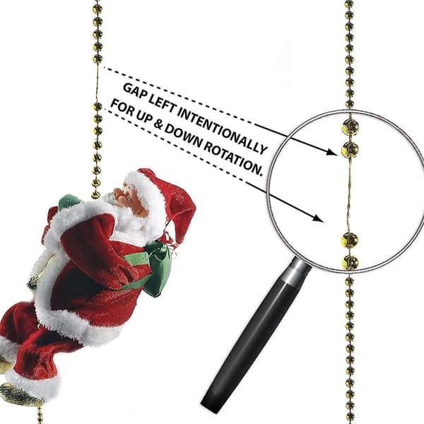 Klättrande jultomte julgransprydnader dekorationspresenter