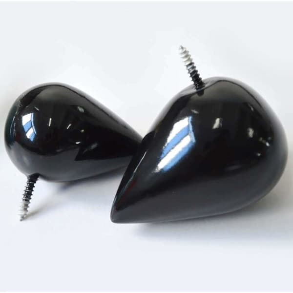 Pack Creative Water Drop Coat Hook Väggdekoration Modern Väggdekor, 7,5 x 4,8 cm/Svart
