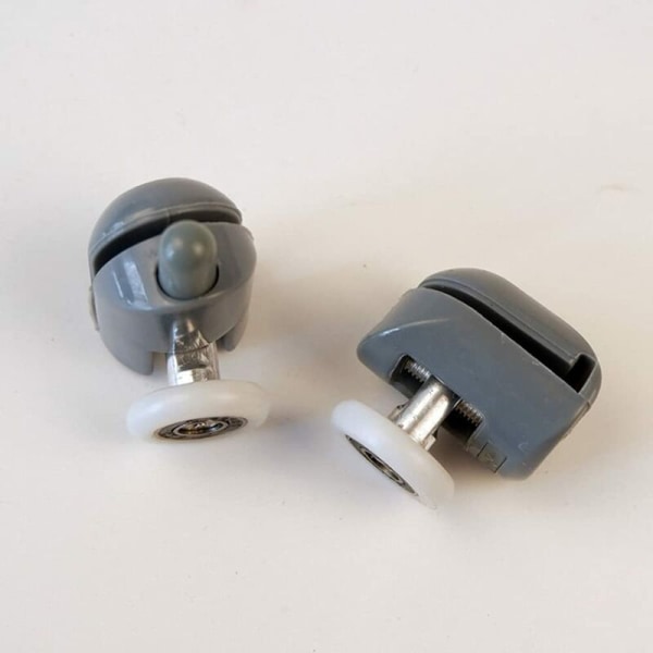 Set med 8 duschdörrrullar - Reservdelar till duschdörrar - 4 övre rullar + 4 nedre rullar - 23 mm