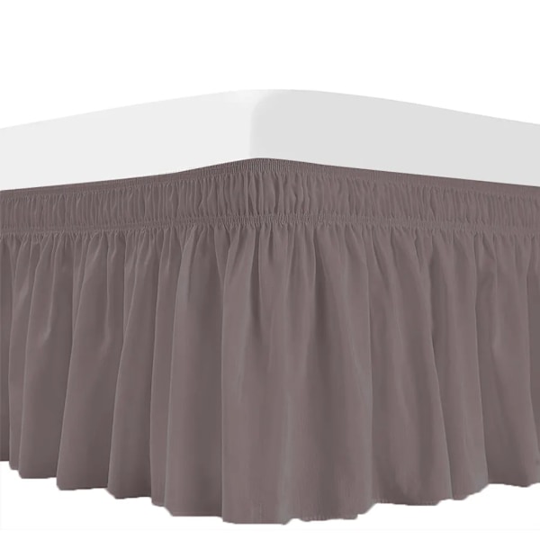Sängkappa, borstad polyester, med TRE tygsidor, elastisk dammkappa, lätt att fästa, polyester