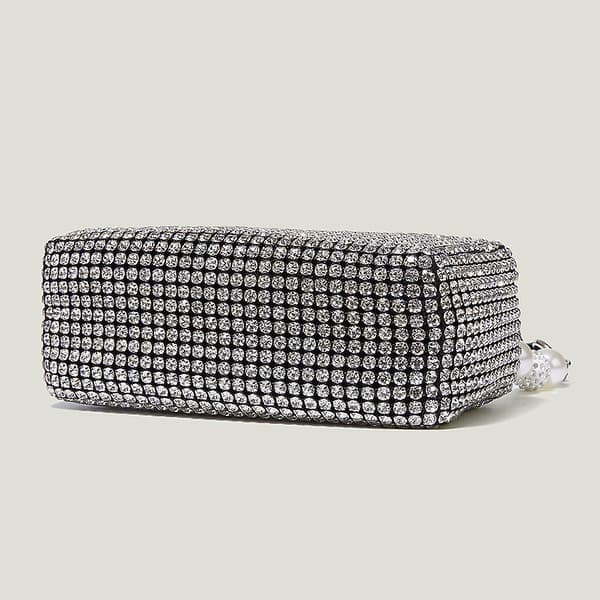 Rhinestone hand carry diamond aftonväska