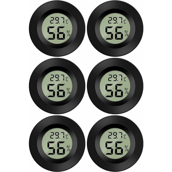 Mini digital LCD-termometer hygrometer (6 st)