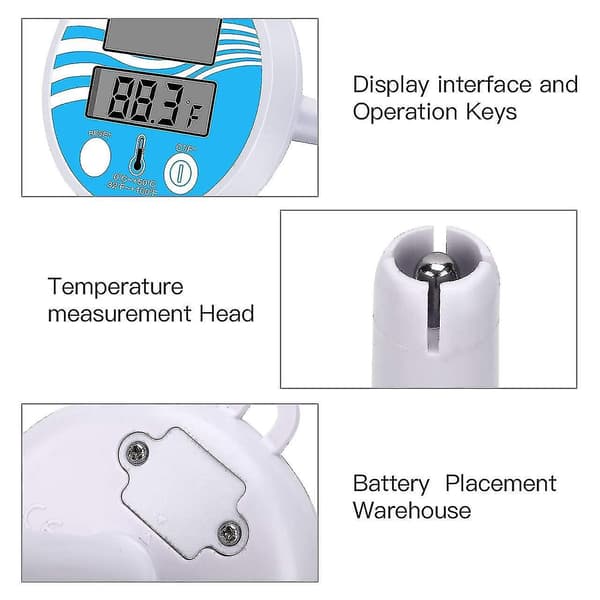 Digital solcellspooltermometer - Lättläst flytande soltermometer