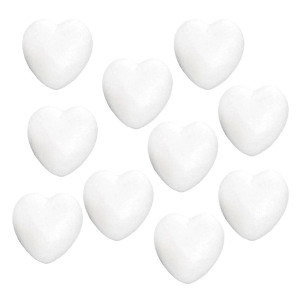 10 kpl 6cm valkoisia sydämenmuotoisia koristeita tee-se-itse askartelujuhlakoristeita (6cm kuten kuvassa)
