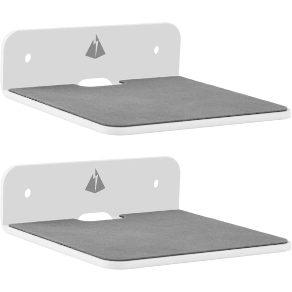 Flytende vegghylle i ministørrelse for høyttaler, 2-pakning (2-pakning hvit)