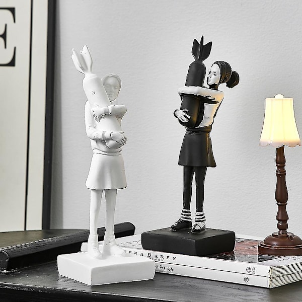 Banksy Kramar Bomb Flickan Staty Skulptur Kramare Kramar Fred Bomb Flickan Heminredning Tillbehör Vardagsrumsdekoration (Höjd 25CM)