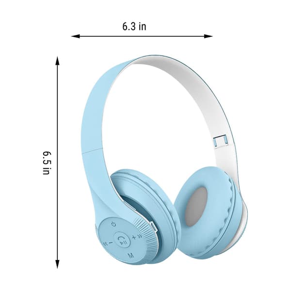 Trådlöst Bluetooth-headset som kan vikas ihop, hopfällbart sport- och spelheadset（Blå）