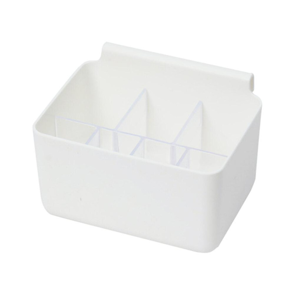 Køleskab side box lille hængende box skab opbevaring køkken side sauce box (13.5X10X9.5CM, hvid)