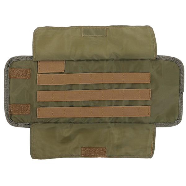 Fluebinding verktøyveske rullet opp fiskeverktøyveske stoff fiskeverktøy wrap veske bærbar fluebinding verktøyveske (42.00X32.00X0.40CM, som vist på bildet)
