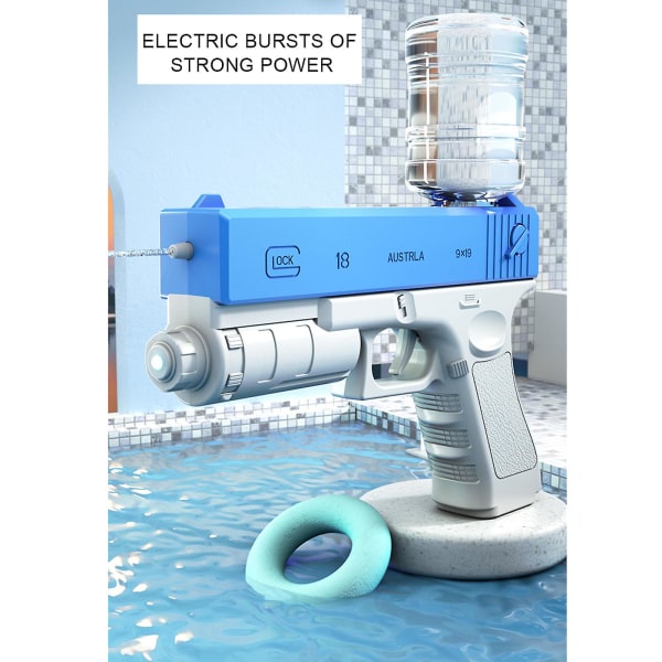 Elektrisk vandpistol, en-knaps automatiske sprøjtepistoler til swimmingpool strandfestspil (guld)