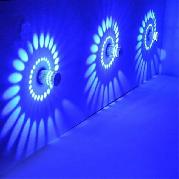 Farverig RGB Spiral Hulvægslampe Overflademontering LED Lysarmatur Belysning