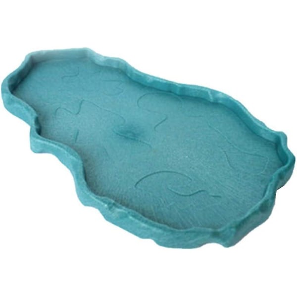 Reptilfôrer Pet Akvarium Ornament Terrarium Feeder Resin Holdbar Reptil Stein Mat og Vannbolle for Skilpadde Firfisle Kameleon Leguan