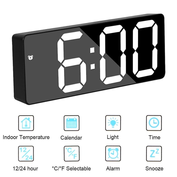 Modern skrivbordsdigitalklocka för rum fyrkantig ensidig sängbords LED digital väckarklocka för sovrum（JY-HC-1）