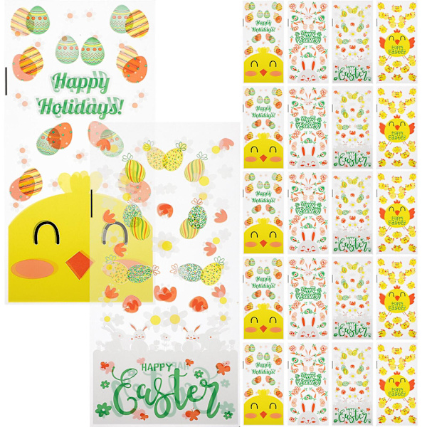 1 set godisförpackning presentpåsar påskmönster godisförpackningspåsar nyhet fest godispåsar (27.00X12.50X0.10CM, färg)