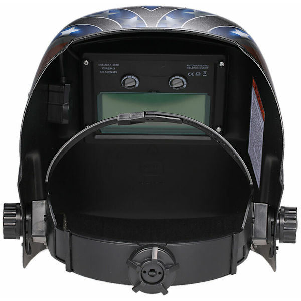 Automatisk solförmörkande svetsmask Arc Tig Mig Slipning Eagle Svart Svetsare Mask