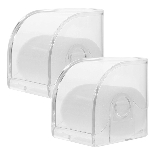 2 transparenta klocklådor, klocklådor, plast klockdisplay förvaringslådor (9.00X7.50X6.00CM, transparent)