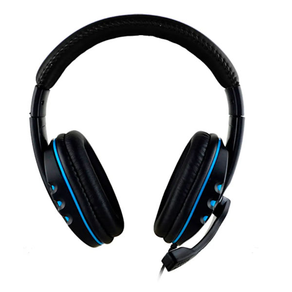 3,5 mm trådbundet spelheadset med HD-mikrofon för Xbox-ONE och PS4 (svart blå) Blå