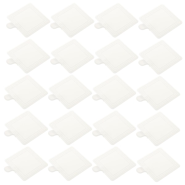 100 kpl juhlakakkupohjan jälkiruokapellin leivontatarvikkeet (9,5 x 7,5 x 0,1 cm, valkoinen)
