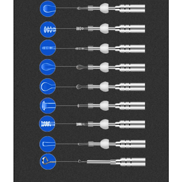 Wifi Otoskop - 3,9 mm HD USB Trådlös Endoskop Öronrengöring Inspektionskamera Set med 6 LED-lampor för iPhone, Android, surfplatta