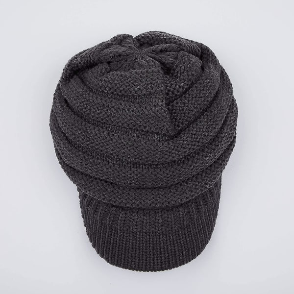 Hatsandscarf Exclusives Dame Ribbestrikket Lue Med Bremm (yj-131)(yj-2023)