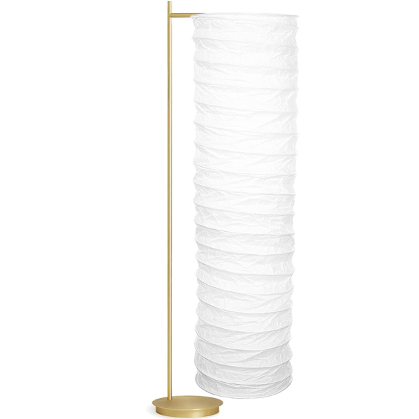 Pappersgolvlampskärm Nordisk stil hopfällbar papperslampskärm modern golvlampa glödlampsskydd vardagsrum sovrum (92.00X22.00X22.00CM, elfenben)