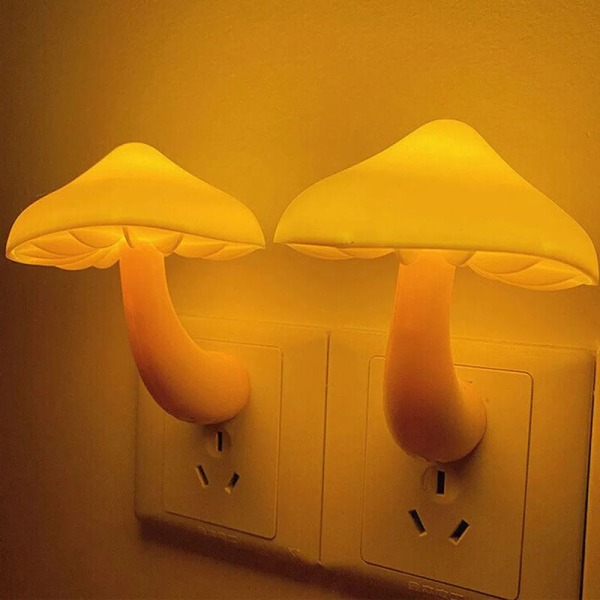 PCS Mushroom Night Light Socket LED Sensor Seinävalaisin Lastenhuone