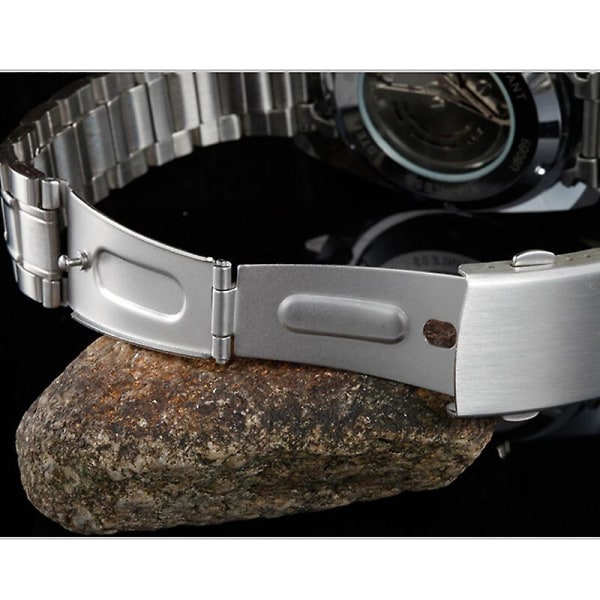 2023 Nyt opgraderet automatisk mekanisk armbåndsur til mænd i rustfrit stål dag- og datoforretningsur（A1）