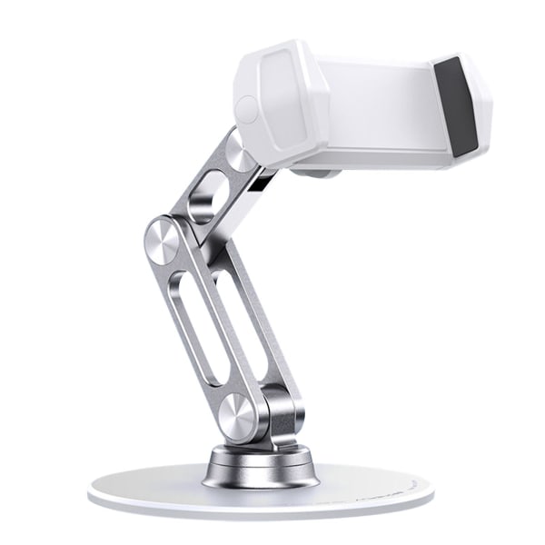 360 Fleksibel Lazy Desk Telefonholder Lang Arm Tablet Stativfeste Universal（Sølv）