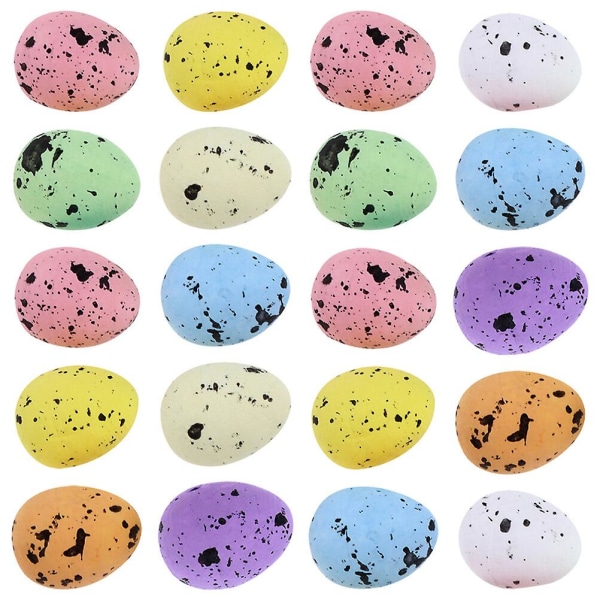 200 färgglada miniatyrpåskägg bulk dekorativa påskäggsfyllmedel i skum (4 cm enligt bilden)