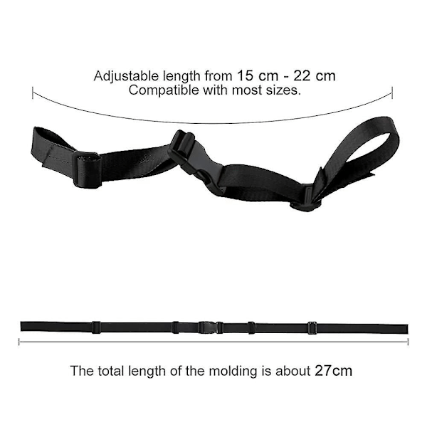 2-pack nylon ryggsäcks bröstrem, justerbar ryggsäcksrem med snabbspänne halkfri bälte för jogging vandring, svart