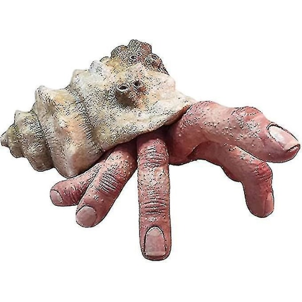 Finger Parasitisk Krabba Skulptur Skräck Snigel Hand Harts Prydnad Halloween Trädgårdsdekoration Ornament