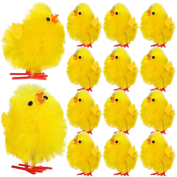 36-delers Easter Chick Chick Easter Mini Chick Easter Chick Ornamenter (4.50X3.00X2.20CM, som vist på bildet)