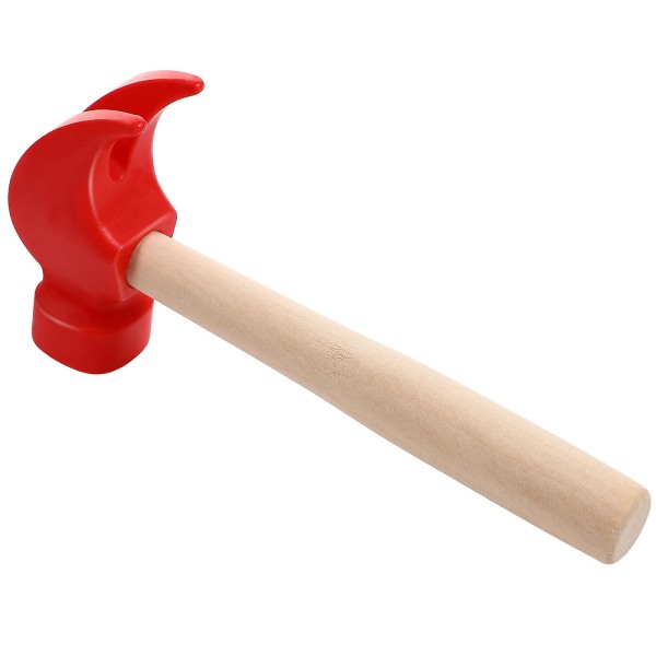 Barnehammer leketøy trehåndtak hammer simulering hammer leke reparasjon hammer verktøy pedagogisk leke (bildet)