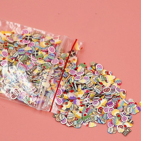 Kaka Mjuk Keramik Fruktskivor Fyllmedel För Naglar Art Tips