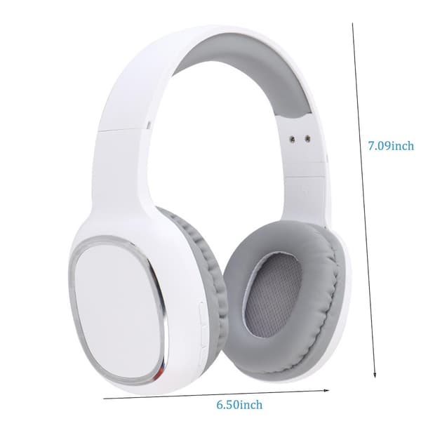 Bluetooth-headset Trådlöst Bluetooth-headset Bas Spel Dator Mobiltelefon Sport Hörlurar 20240301（Vit）
