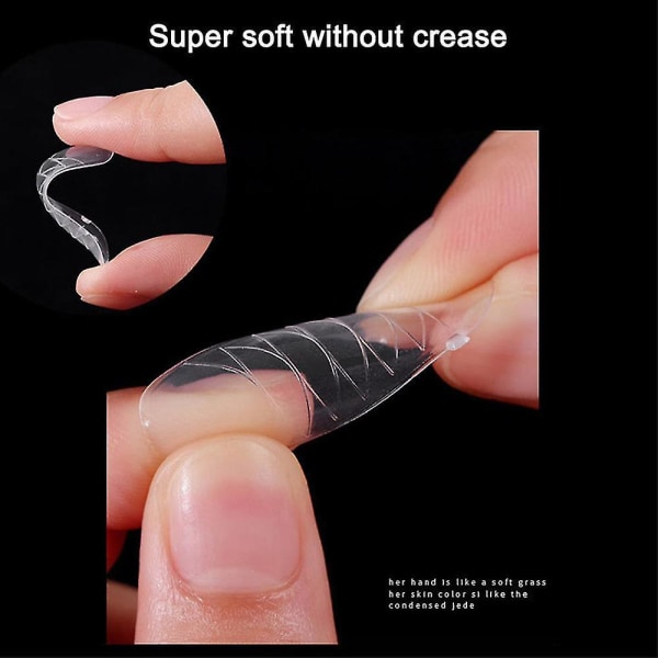120 st Nail Extension Gel Dual Forms Clear Full Cover Dual Forms Nail Art Kit och tillbehör