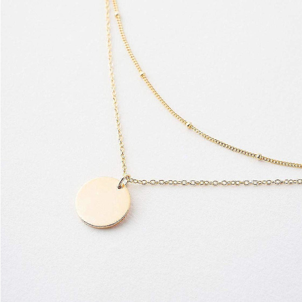 Kerroksellinen sydänriipus, käsintehty 18k kullattu, herkkä kultainen choker-nuoli, kerroksellinen pitkä kaulakoru