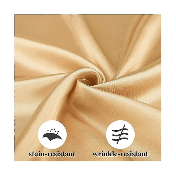 24 stk. Satin Servietter Firkantede Servietter til Middagsfester Servietter Bløde Servietter til Romantiske Middage (guld)