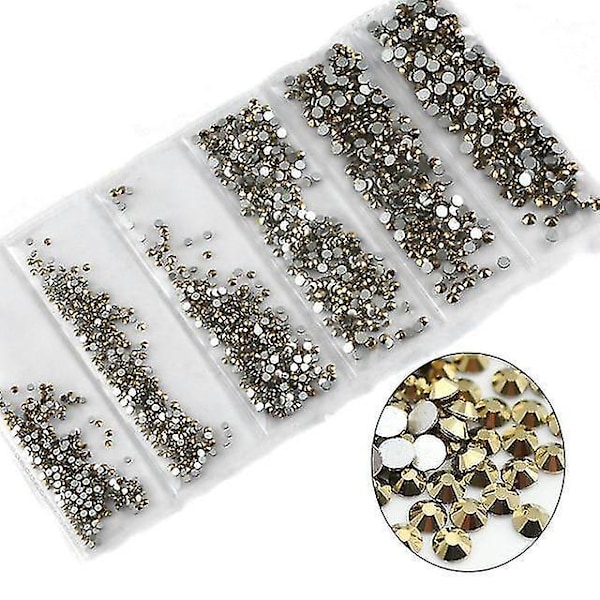 Aurum Multi size Glasstenar för nagelkonst, telefonfodral, kläddekorationer