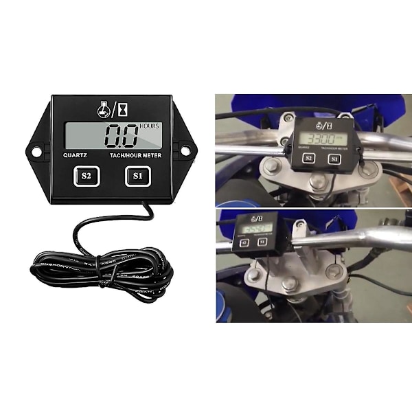2st Bensinmotor Tändstift Timmer Ersättningsbart Batteri Vattentät Induktion Digital Display 2 4 S