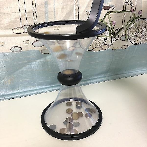 Transparent Vortex Piggy Bank Gravity Circling Sparekasse Vortex Bank（Billedfarve）