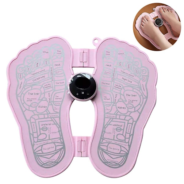 EMS Benmassagemaskine til Formetning af Benene med Fjernbetjening, 6 Tilstande - Pink