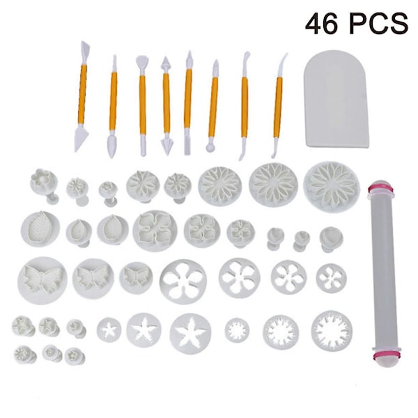 Set med 46 fondantkakformar | kakform
