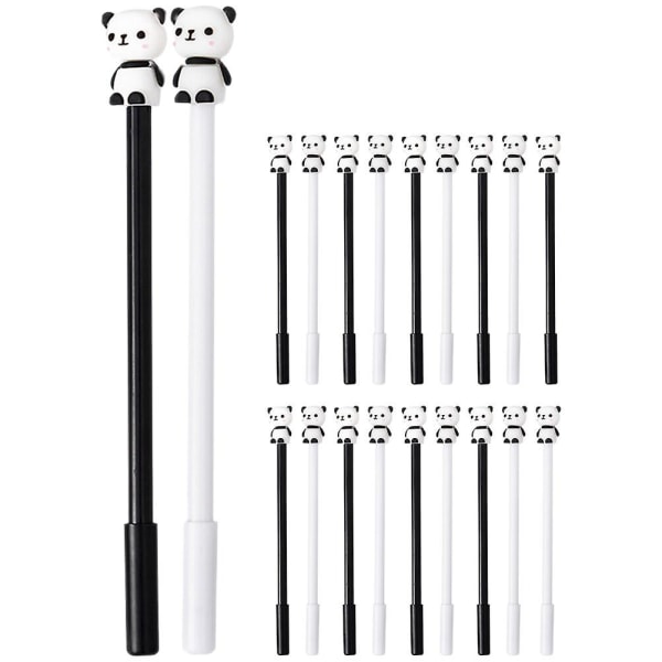 Pakkauksessa 20 sarjakuvaeläinten kynää 0,5 mm Creative Panda kynät toimisto- ja koulutarvikkeille (17,5 x 2 cm, kuten kuvassa)