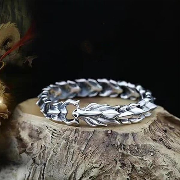 Herre Dragon Chain Link Armbånd - Hypoallergen & Ikke-bleknende, Perfekt Gave til Ham（gull）