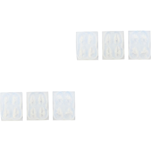 6 set med DIY nagelkonst silikonformar för manikyrtillverkning (5,8 x 4,3 cm, som på bilden)