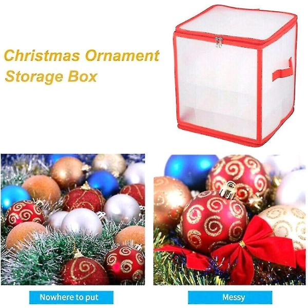 Sammenleggbar julegave Bauble Bag Xmas Tree Decoration Lagring Organizer Box