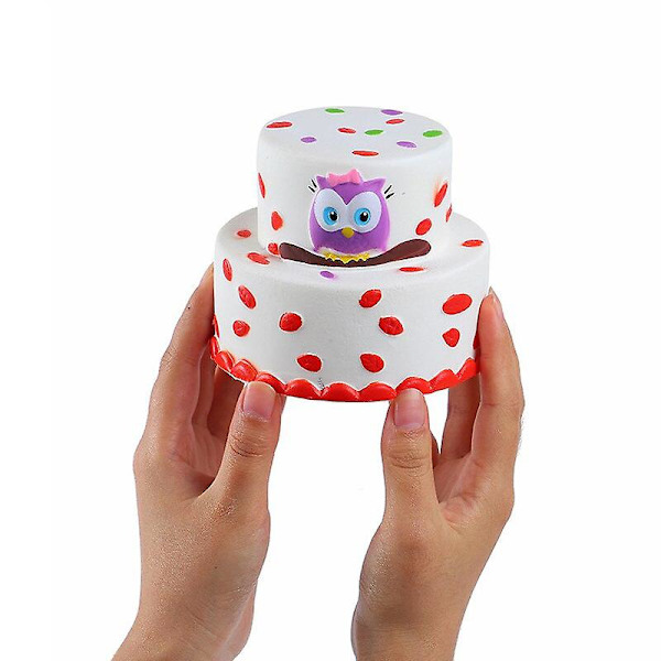Super Double Owl Cake Squishi Pu Simulation Squishy Slow Rising Scented Soft Kids Stress Relief Squeeze Toys 11.5*9 Cm