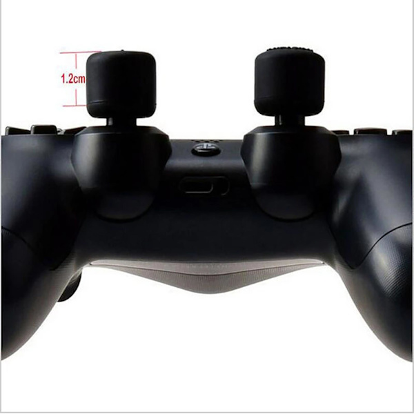 8 st Silikon Analoga Tumstockskydd Höjda Tumgrepp Joystick-skydd För PS5 (Gul)