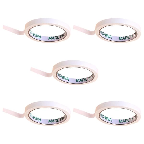 5 rullar konstnärsritningstejp bilsprutning ensidig tejp (vit) (2000X1.8cm, vit)